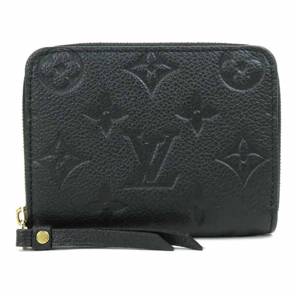 Louis Vuitton Coin Wallet Monogram Empreinte Zippy Wallet Leather Noir Black
